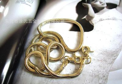 服饰配件7MM浅金色蛇链蛇骨链金属链条包带包链条